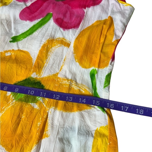 Jams World Floral Tank Dress M Bright Tropical Hibiscus Print Made in Hawaii - Picture 8 of 11